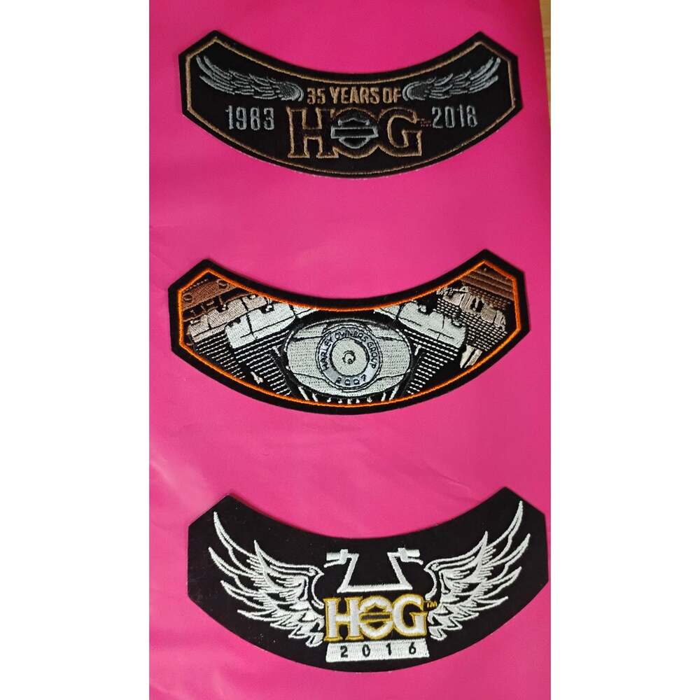 11 Curved Rocker H.O.G. Patches - Picture 4 of 5
